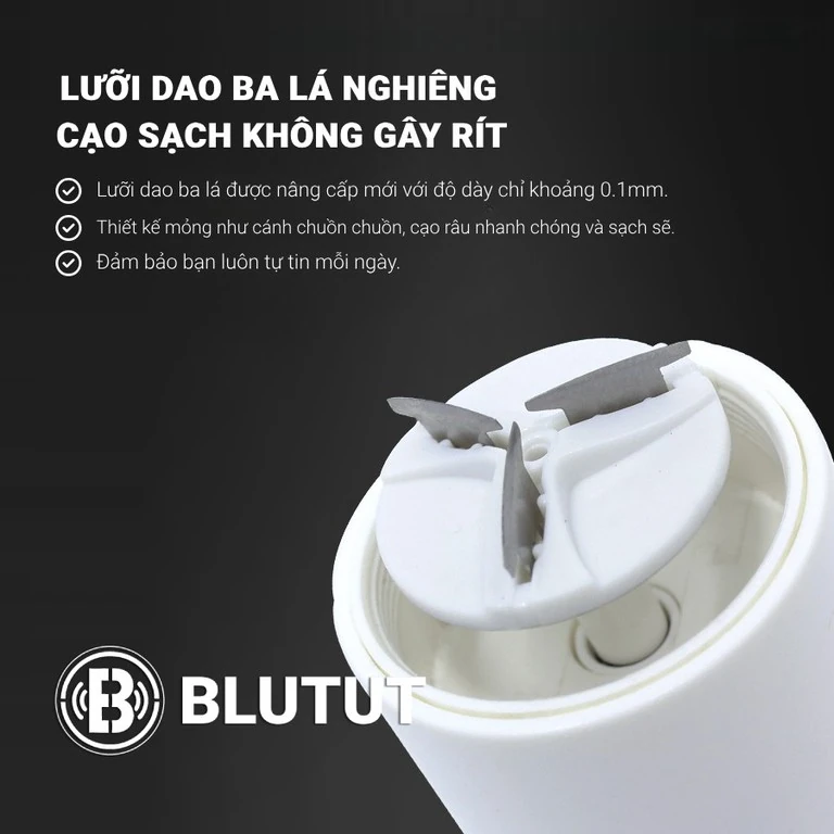 Máy Cạo Râu Mini Loại Xịn SH-588 - Pin sạc, lưỡi 3 cạnh cạo sạch không rít
