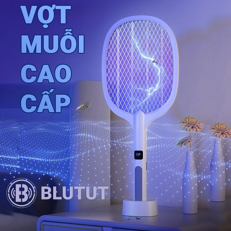 Vợt muỗi Weidasi cao cấp có màn hình led hiển thị % pin