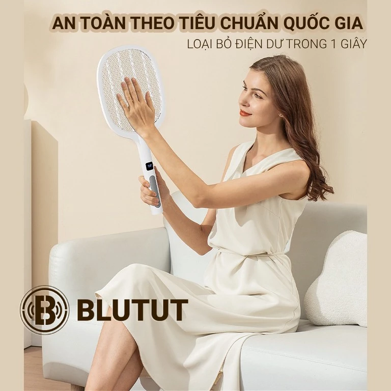 Vợt muỗi Weidasi cao cấp có màn hình led hiển thị % pin