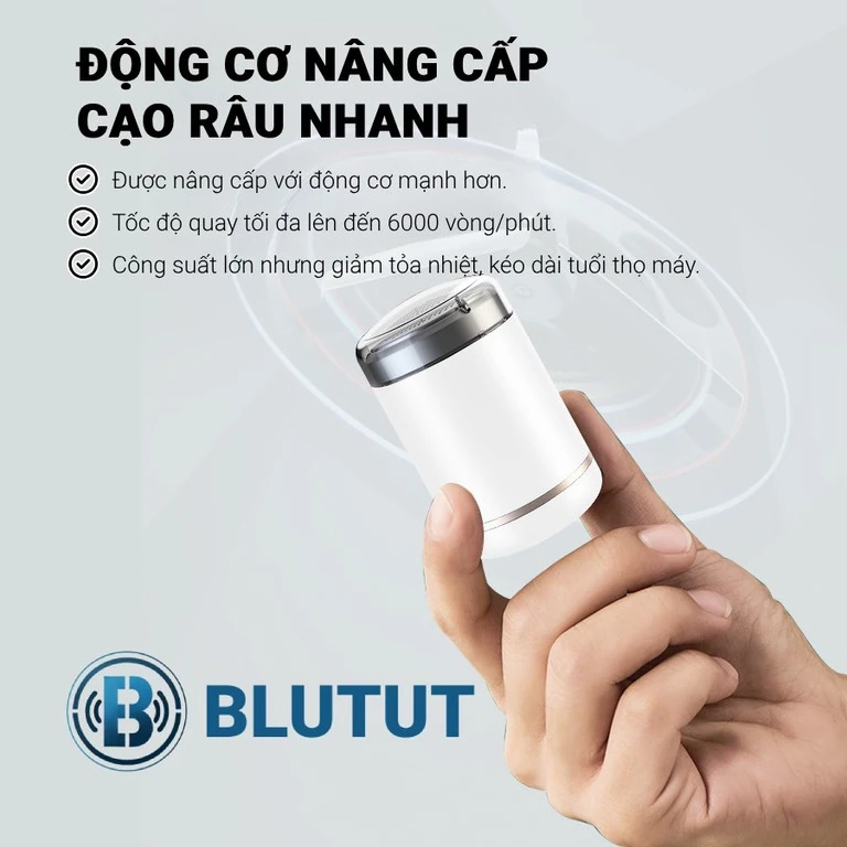 Máy Cạo Râu Mini Loại Xịn SH-588 - Pin sạc, lưỡi 3 cạnh cạo sạch không rít
