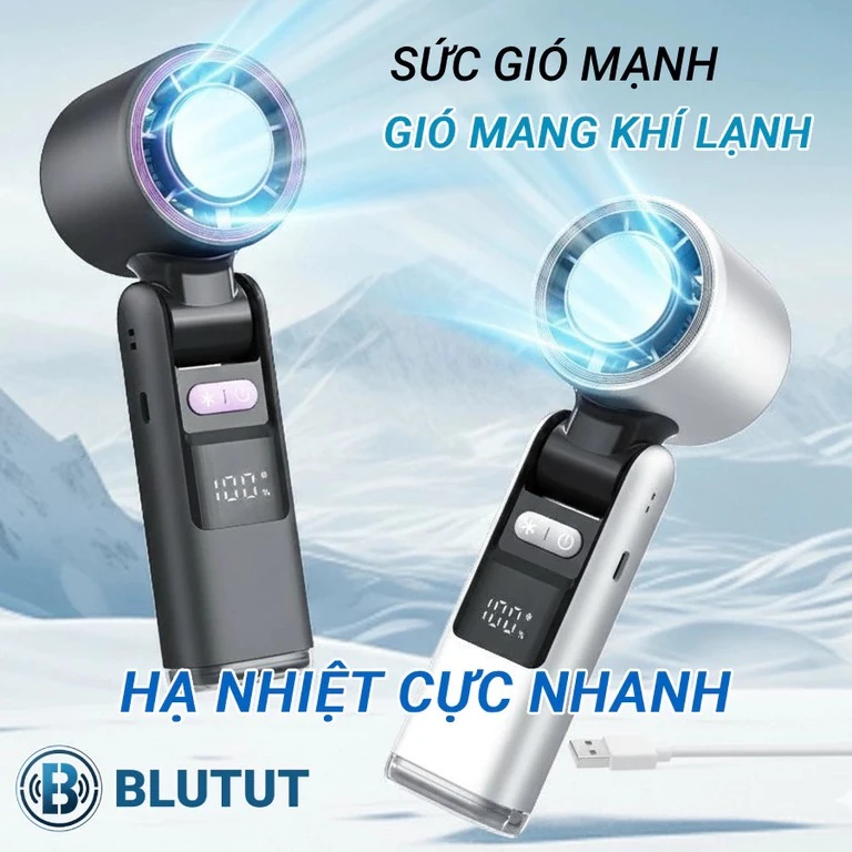Quạt Cầm Tay Tiện Lợi - Gió Mạnh và Có Sò Lạnh Làm Mát Cực Nhanh