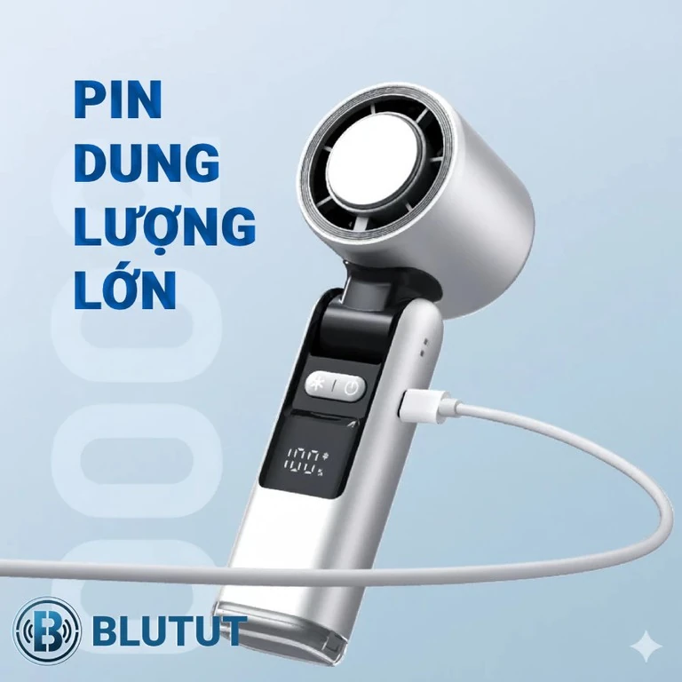 Quạt Cầm Tay Tiện Lợi - Gió Mạnh và Có Sò Lạnh Làm Mát Cực Nhanh